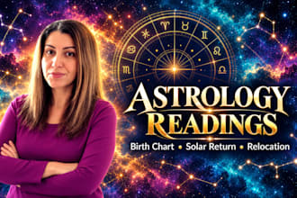 read your birth chart, solar return and current transits