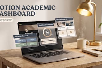 design an aesthetic notion student planner, study hub, and second brain