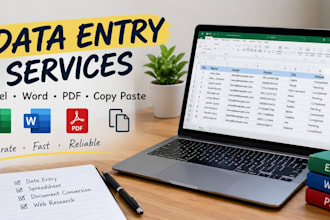 do your data entry, data cleaning for your business and company