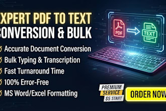 do fast pdf to text conversion and bulk typing work
