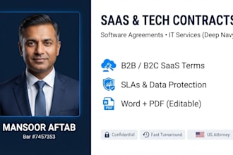 draft saas agreements and technology contracts  saas b2b for your business