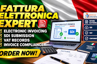 handle italian electronic invoicing, fattura elettronica, sdi vat for businesses