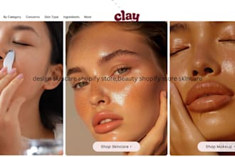 design skincare shopify store,beauty shopify store skincare