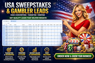 provide sweeps, senior, USA, mega millions and gamblers leads