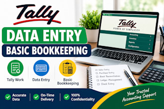 do data entry, excel, tally and bookkeeping