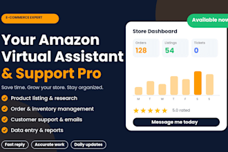 be your amazon virtual assistant for store management