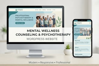 design mental wellness counseling psychotherapy wordpress website