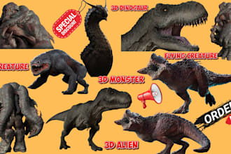sculpt realistic 3d creatures dragons monsters with pbr fur in zbrush