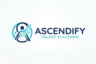 create a productivity app logo with a smooth flowing symbol