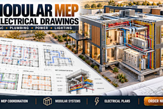 create modular mep and electrical drawings in texas, california