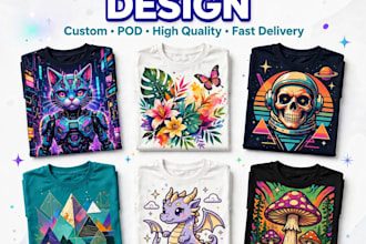 create stunning ai art, illustration and tshirt design