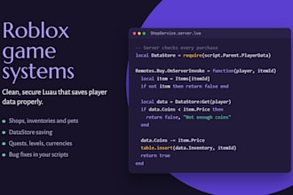 script game systems for your roblox game in luau