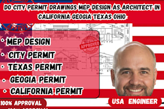 do city permit drawings mep design as architect in california geogia texas ohio