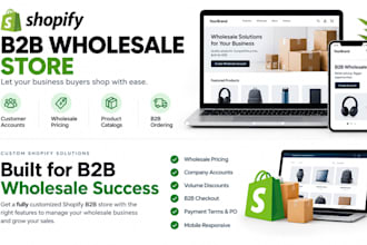 build shopify b2b wholesale store with pricing and customer accounts