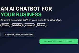 build an ai chatbot for your website or whatsapp