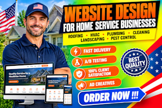 design a lead generating wordpress website for roofing, hvac and home services