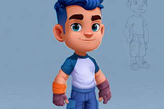 draw 2d game character illustration
