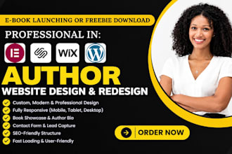 build author website book website ebook landing page
