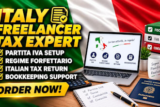 help foreign freelancers with italian tax returns, forfettario and bookkeeping