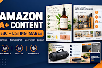 design amazon a plus content, amazon store front , product listing images