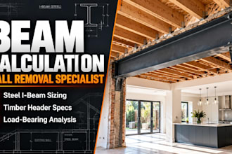calculate structural load and size beams for wall removal