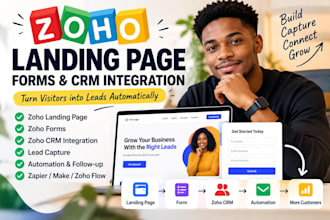build zoho landing page forms CRM integration
