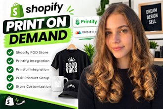 build shopify pod store with printify and printful for print on demand