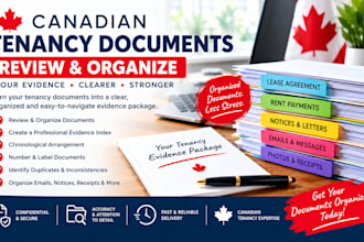 review and organize your canadian tenancy documents and evidence