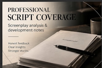 professionally review your screenplay, treatment or story