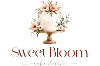do watercolor feminine and signature logo