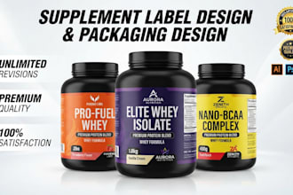 do supplement label design and bottle label design
