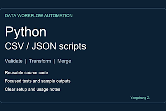 automate CSV or json data cleanup with a python script