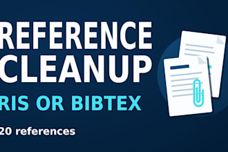 clean 20 references into a ris or bibtex import file