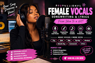 female singer, pop and rock vocalist, songwriter, lyricist and music producer