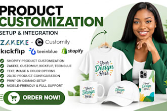 setup zakeke customily kickflip teeinblue product customizer on shopify