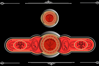 make professional cigar bands logo, cigar box and label design