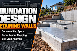 do retaining wall engineering and foundation design calculations