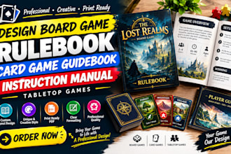 design board game rulebook card game guidebook instruction manual tabletop games