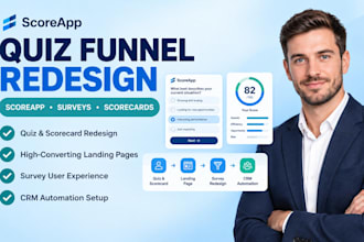 scoreapp quiz funnel scorecard landing page survey redesign CRM automation setup