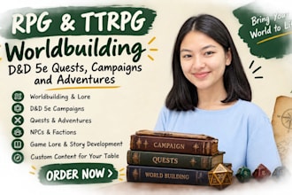 create rpg ttrpg worldbuilding dnd 5e quests campaigns and adventures