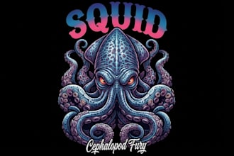 make jellyfish octopus logo design with my own creativity