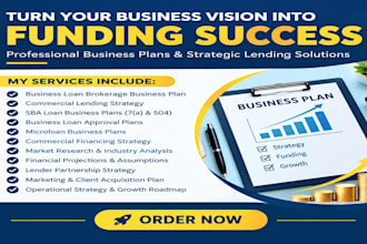 create a business loan brokerage plan and commercial lending strategy