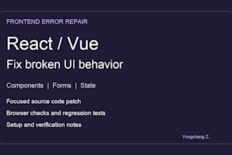 fix react vue and javascript frontend bugs with tested code