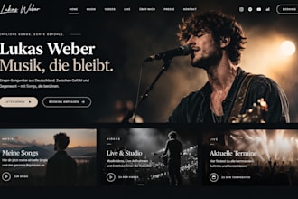 design squarespace musician artist website, dj podcast website booking website