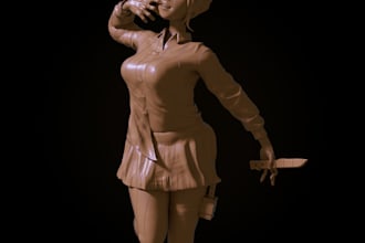 create 3d sculpt, realistic sculpture, metahuman character, stl, 3d print, nsfw