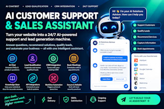 build an ai customer support and sales assistant for your business and website