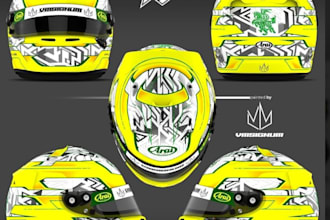 design high quality custom f1 helmate logo with unlimited revision