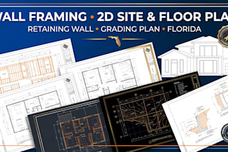 do wall framing plan 2d site and floor plan retaining wall grading plan florida
