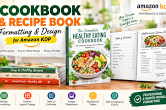 format your cookbook and recipe book for amazon KDP