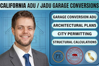 do california adu garage conversion jadu city permit architectural plans